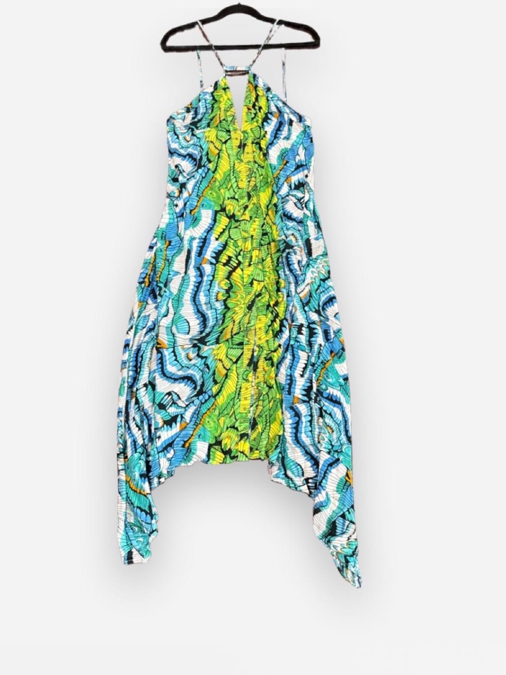 Anthropologie halter dress coastal core flowy ethereal beach bohemian indie size